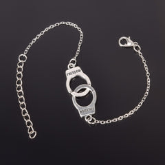 Silver Color handcuffs Punk Bracelets For Women Silver Bracelets Chain Bangles Fashion Jewelry Summer Style Gift  ns210
