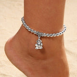 Bohemia Alloy Multi-layers Gold Silver Beads Sequins 3 Pieces Set Bracelet For Women Jewelry Foot Chain Anklets Accessories Gift